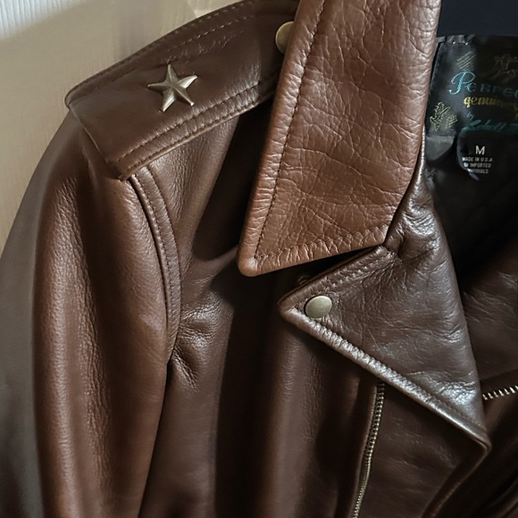 Men’s Schott Brown Leather Jacket 519 Size M - Picture 4 of 16